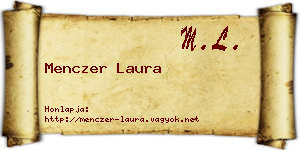 Menczer Laura névjegykártya